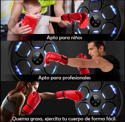 PUNCH PAD - Panel de Boxeo Musical Bluetooth + GUANTES DE REGALO