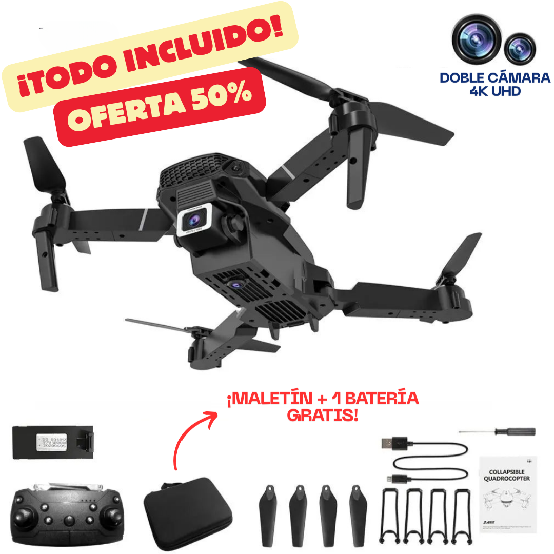 Dron 4K Profesional con Doble Cámara - FlySky™ + Estuche GRATIS