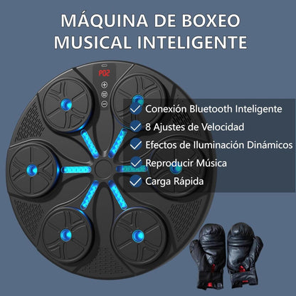 PUNCH PAD - Panel de Boxeo Musical Bluetooth + GUANTES DE REGALO